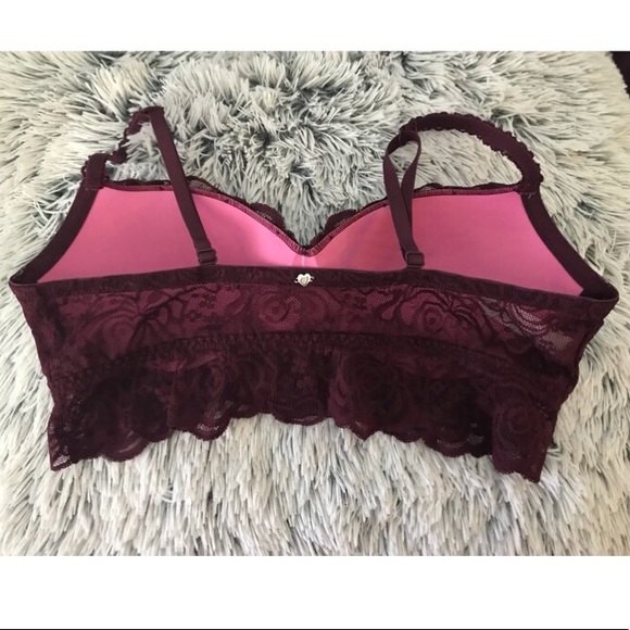 VICTORIA SECRET PINK lace bra/ bralette with pads - Picture 2 of 5